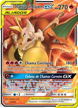 Charizard e Braixen GX 22 Eclipse Cósmico
