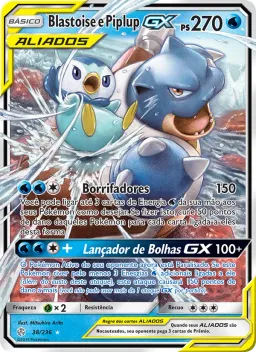 Blastoise e Piplup GX 38 Eclipse Cósmico