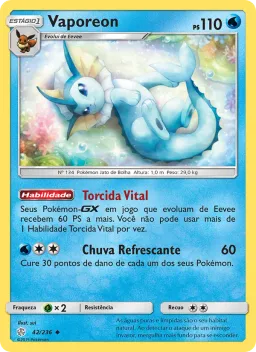 Vaporeon 42 Eclipse Cósmico