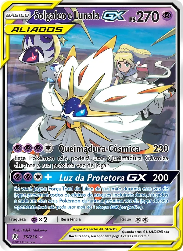 Solgaleo e Lunala GX 75/236 Eclipse Cósmico