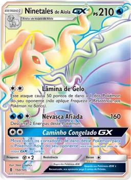 Ninetales de Alola GX 150 Guardiões Ascendentes