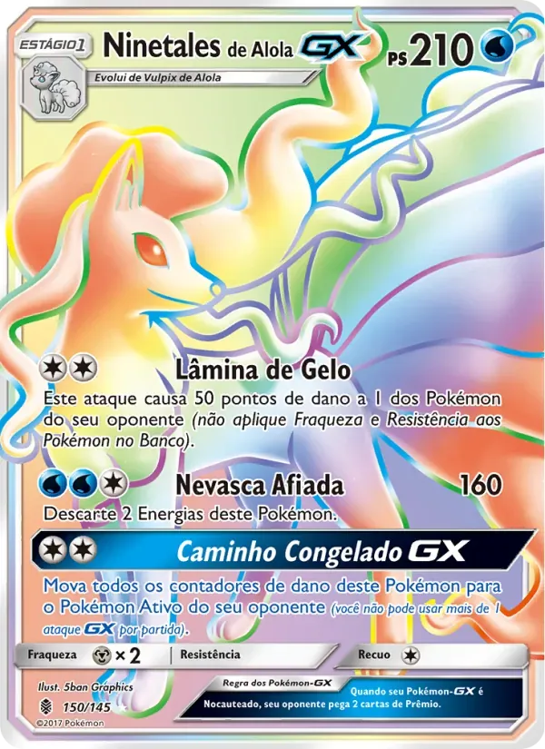 Ninetales de Alola GX 150/145 Guardiões Ascendentes