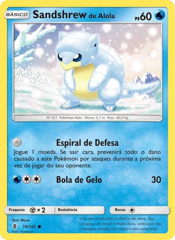 Sandshrew de Alola 19/145 Guardiões Ascendentes