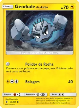 Geodude de Alola 40 Guardiões Ascendentes