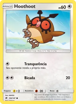 Hoothoot 106 Sombras Ardentes