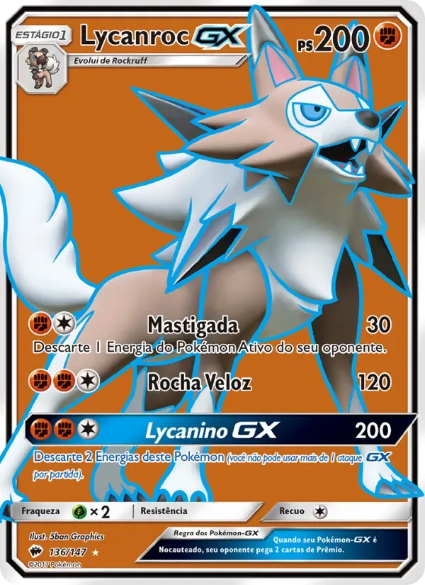 Lycanroc GX 136/147 Sombras Ardentes