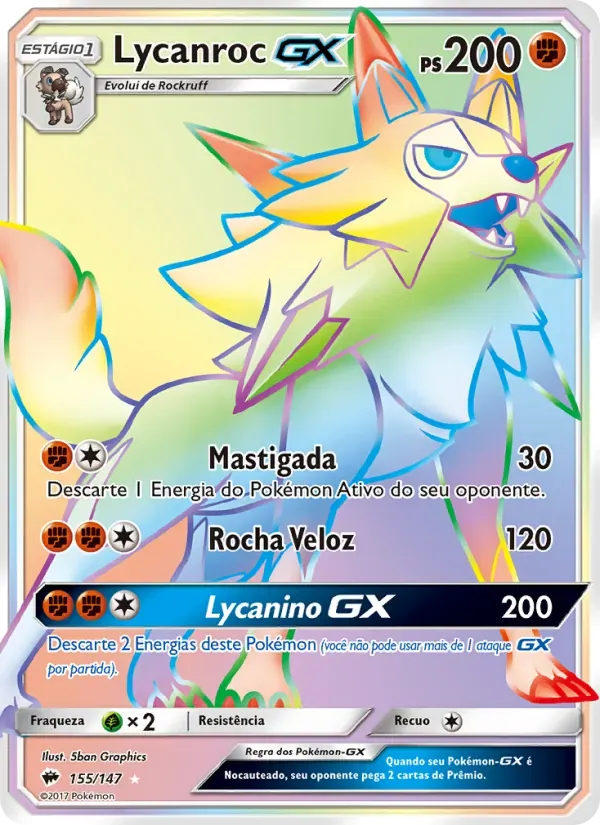 Lycanroc GX 155/147 Sombras Ardentes