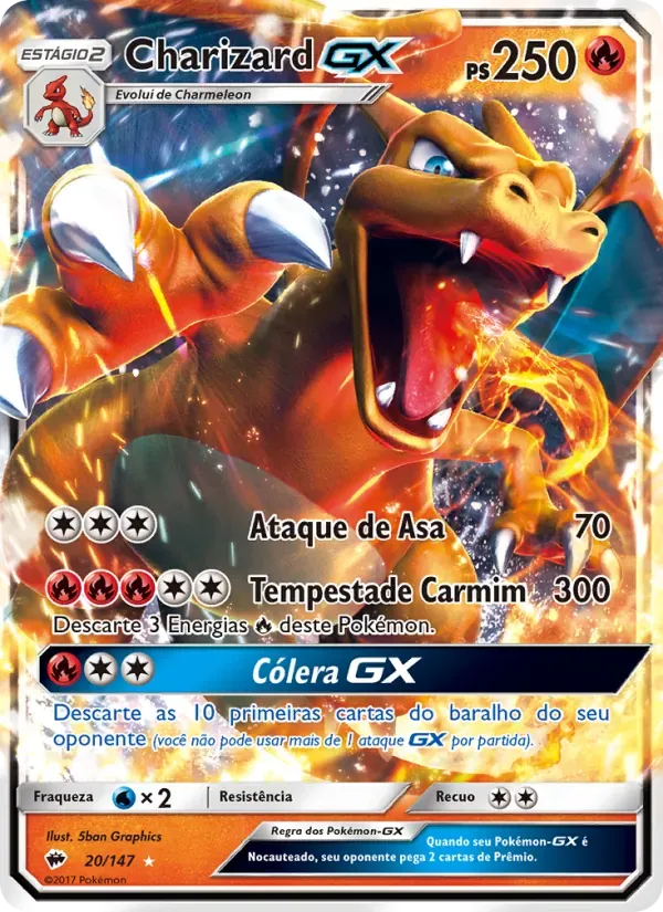Charizard GX 20/147 Sombras Ardentes