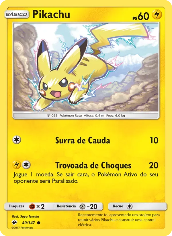 Pikachu 40/147 Sombras Ardentes