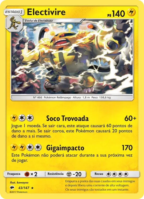 Electivire 43/147 Sombras Ardentes