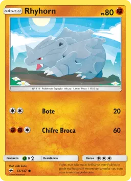 Rhyhorn 65 Sombras Ardentes