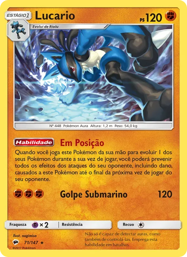 Lucario 71/147 Sombras Ardentes