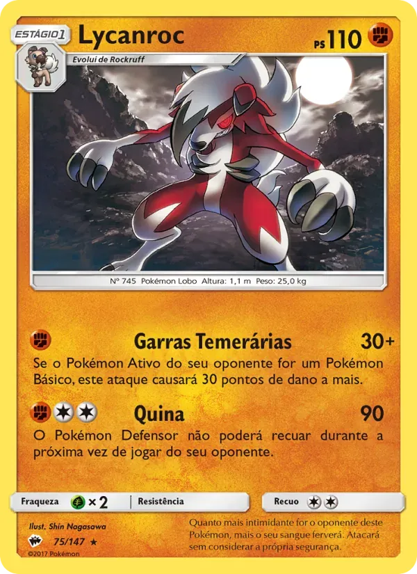 Lycanroc 75/147 Sombras Ardentes