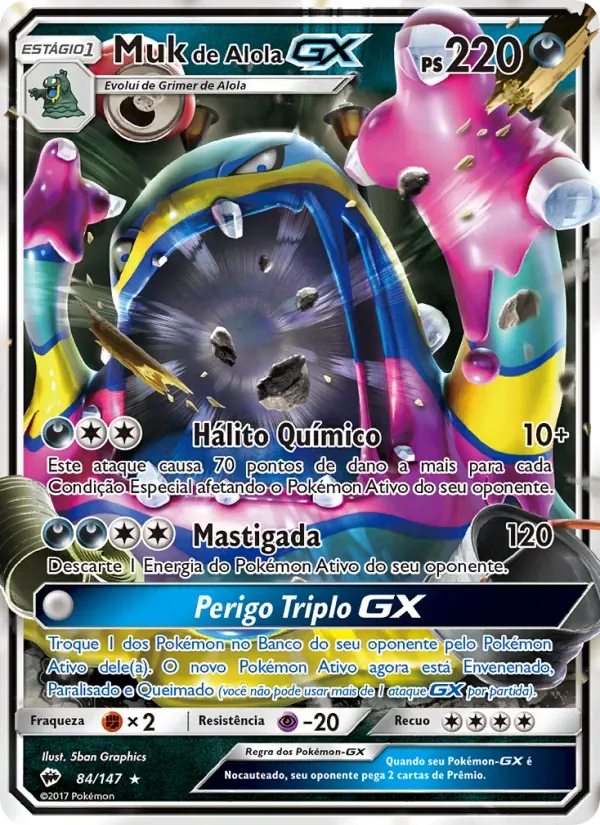 Muk de Alola GX 84/147 Sombras Ardentes