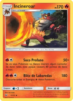 Incineroar 17 Lendas Luminescentes