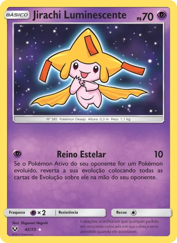 Jirachi Luminescente 42/73 Lendas Luminescentes