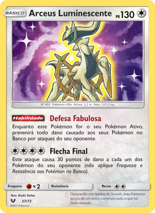 Arceus Luminescente 57/73 Lendas Luminescentes