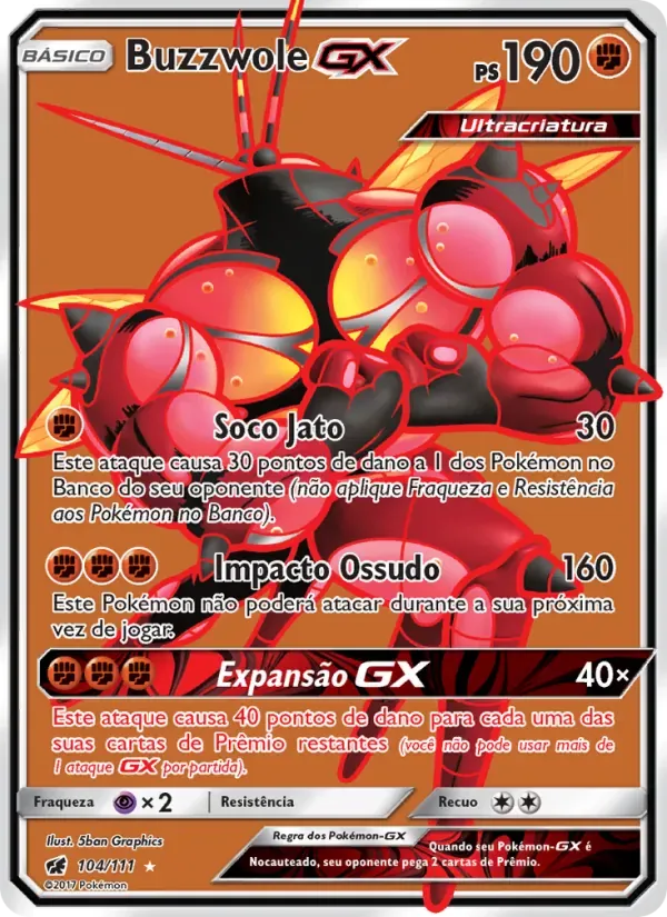 Buzzwole GX 104/111 Invasão Carmim