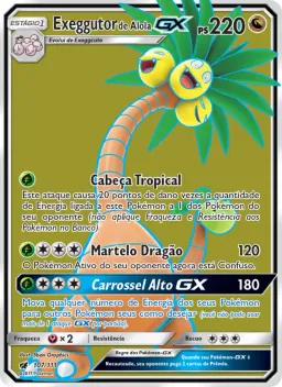 Exeggutor de Alola GX 107 Invasão Carmim