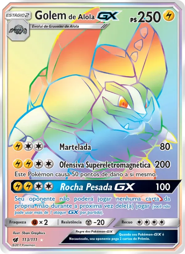 Golem de Alola GX 113/111 Invasão Carmim