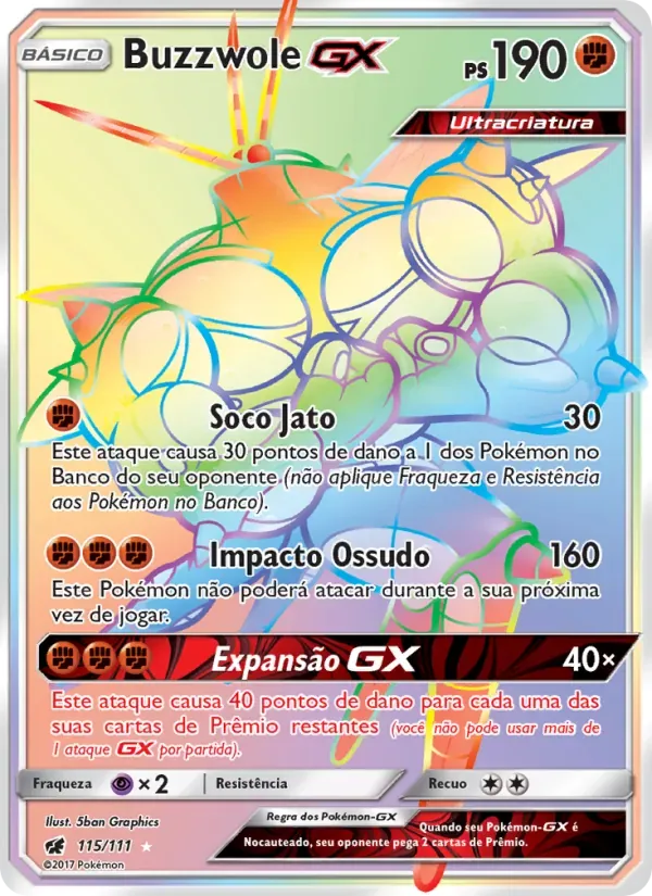 Buzzwole GX 115/111 Invasão Carmim