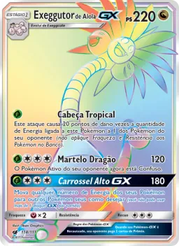 Exeggutor de Alola GX 118 Invasão Carmim