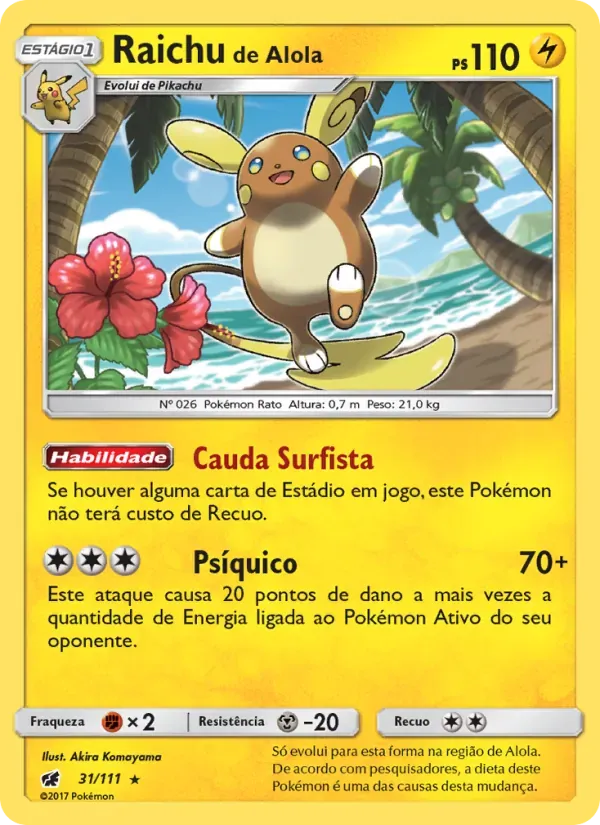 Raichu de Alola 31/111 Invasão Carmim