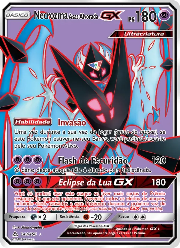 Necrozma Asas Alvorada GX 143/156 Ultra Prisma