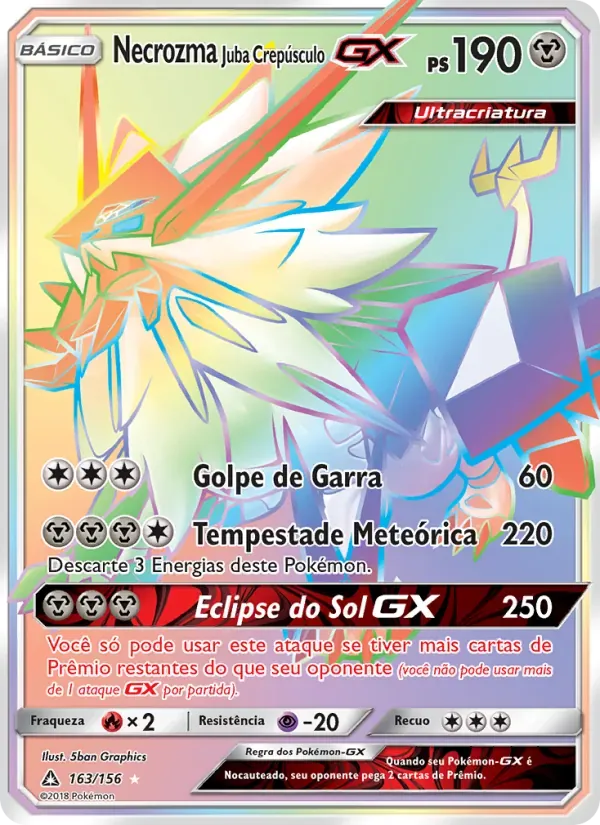 Necrozma Juba Crepúsculo GX 163/156 Ultra Prisma