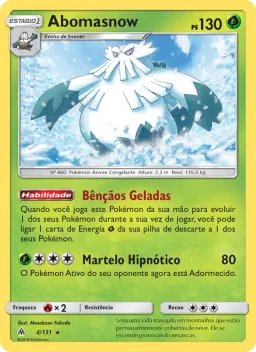 Abomasnow 4 Luz Proibida