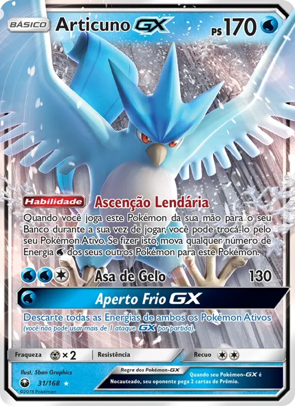 Articuno GX 31/168 Tempestade Celestial