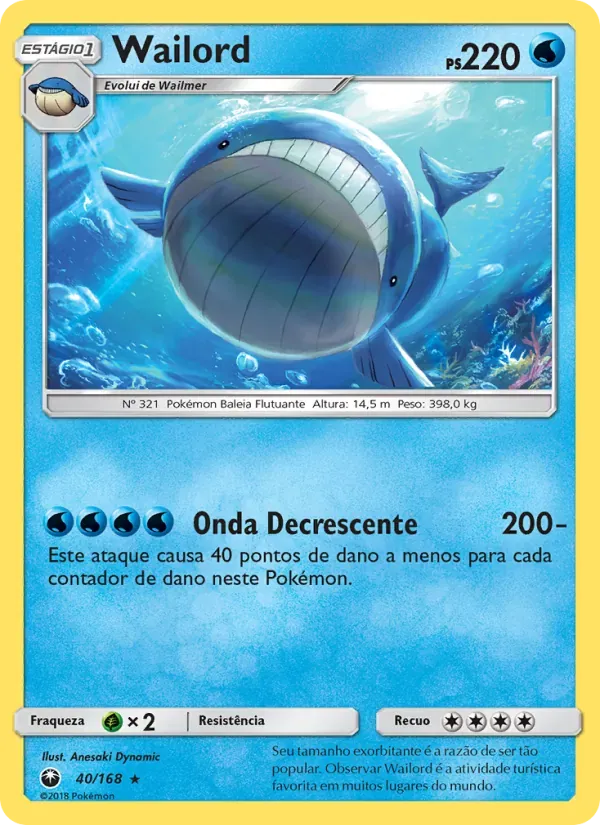 Wailord 40/168 Tempestade Celestial