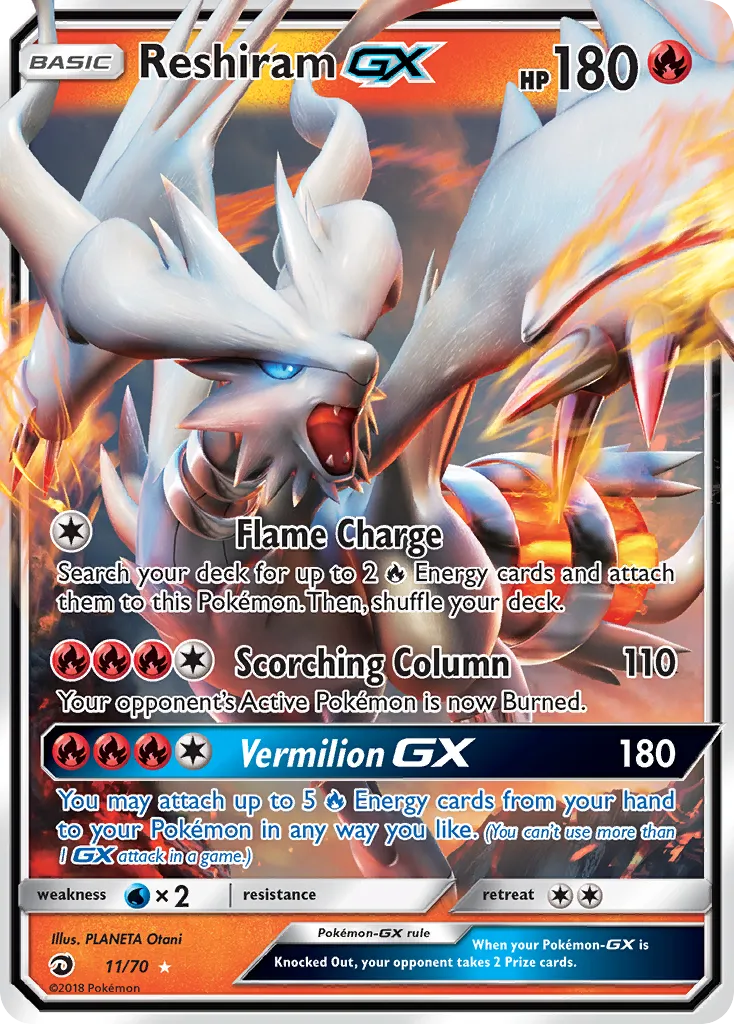 Reshiram GX 11/70 Dragões Soberanos