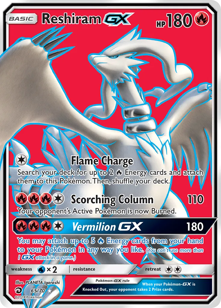 Reshiram GX 65/70 Dragões Soberanos