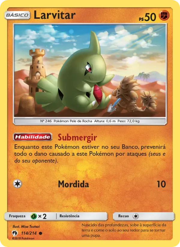 Larvitar 114/214 Trovões Perdidos