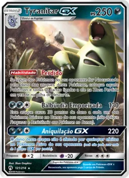 Tyranitar GX 121 Trovões Perdidos