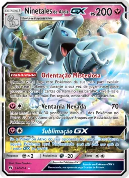 Ninetales de Alola GX 132 Trovões Perdidos