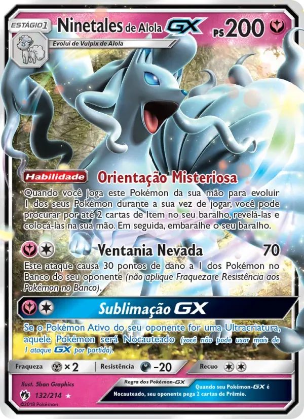 Ninetales de Alola GX 132/214 Trovões Perdidos