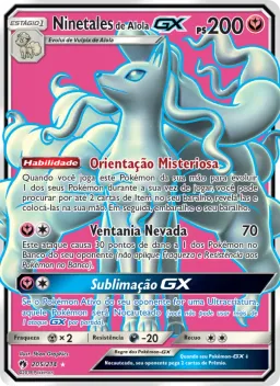 Ninetales de Alola GX 205 Trovões Perdidos