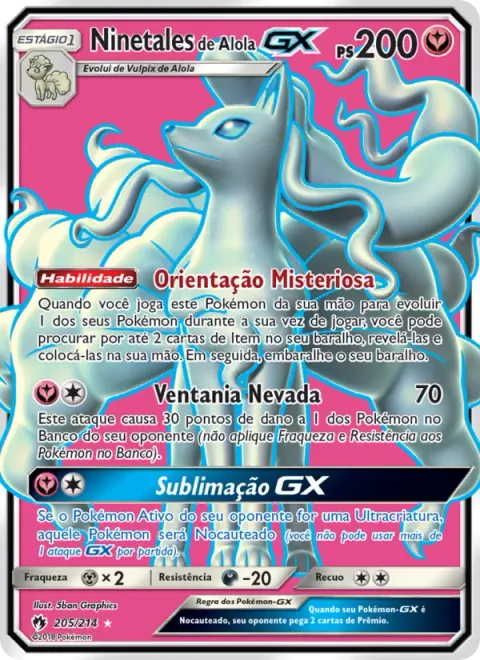 Ninetales de Alola GX 205/214