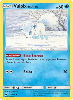 Vulpix de Alola 53 Trovões Perdidos