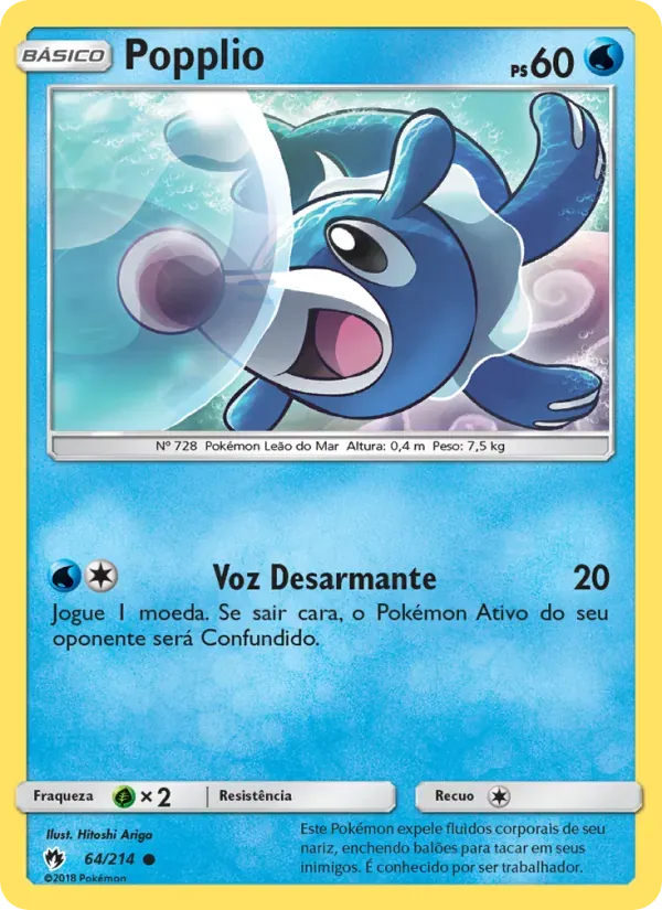 Popplio 64/214 Trovões Perdidos