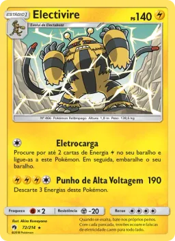 Electivire 72 Trovões Perdidos
