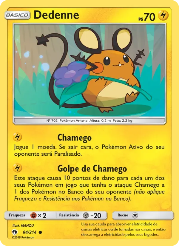 Dedenne 84/214 Trovões Perdidos