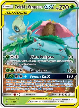 Celebi e Venusaur GX 1 União de Aliados