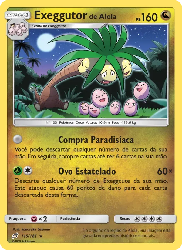 Exeggutor de Alola 115/181 União de Aliados