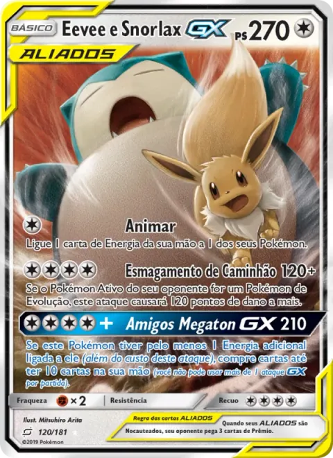 Eevee e Snorlax GX 120/181