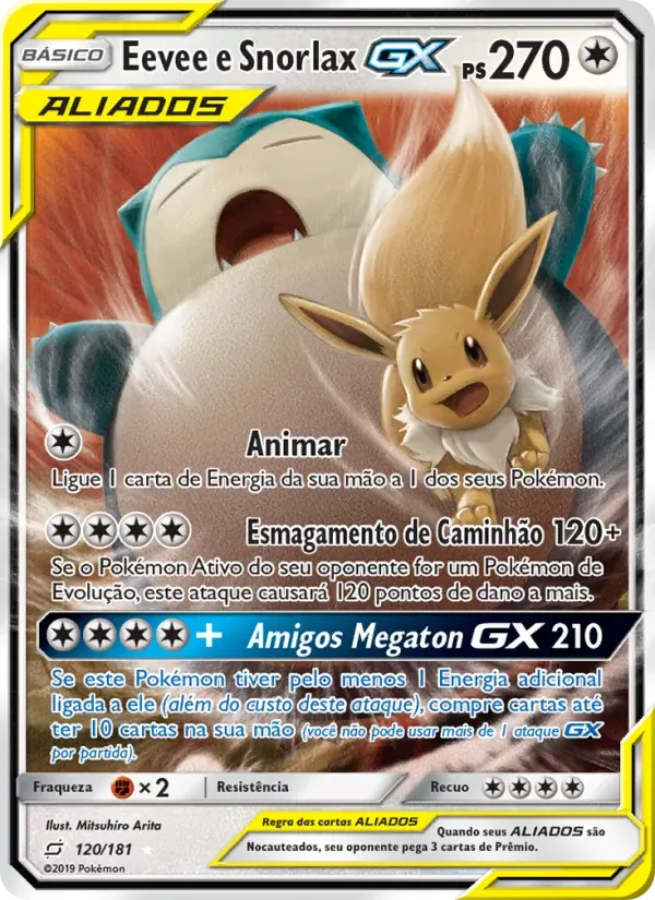 Eevee e Snorlax GX 120/181 União de Aliados
