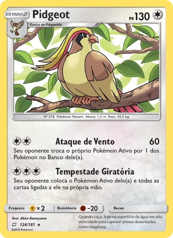 Pidgeot 124/181 União de Aliados
