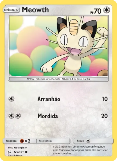 Meowth 125/181